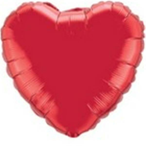Mayflower Distributing 36 in. Heart Ruby Red Flat Foil Ballon 38881